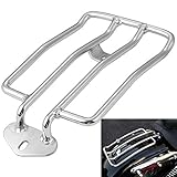 KATUR Motorrad Gepäckträger Unterstützung Regal Passt Hinten Solo Sitz 180mm (7 ') Silber Fit für Harley Harley XL Sportsters Eisen 48 883 XL1200 2004-2018