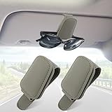 LDERFIV 2 Stück Brillenhalter für Auto, Magnetischer Sonnenbrillenhalter Auto, Universal Auto Visier Brillenhalter, Sonnenbrillen Halterung Ticket