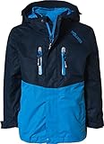Trollkids Kinder Bryggen wasserdichte winddichte 3in1 Jacke, Marineblau/Mittelblau, Größe 140