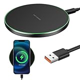 Kabelloses Induktions Ladegerät,Schnellladepad Handy-Induktionsladegeräte kompatibel mit i Phone 16/15/14/13/12 Serie, Air-Pods 4/3/2, Sam-Sung Ga-laxy S24/S23/S22/S21, Note, One-Plus