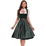 Goxozzy Dirndl Damen, Dirndl für Damen, Klassische und Elegante Tracht für Feste wie das Oktoberfest (DE/NL/SE/PL, Numerisch, 36, Regular, Regular, Grün)
