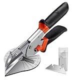 Nityunn Multi-Winkel Gehrungsschere, 45-135 Grad Schneidwerkzeug, Multifunktionale Kabelkanal-Schere für PVC, Holz, Kunststoff, mit 2 Ersatzklingen