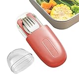 Reiseutensilien, Reisebesteck-Set mit Etui, Picknick-Set aus Edelstahl, abnehmbarer wiederverwendbarer Koffer im Lieferumfang enthalten, Gabel, Löffel, Baguet