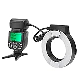 Blitzring, mit Adapterring, Makro-Ringblitz, TTL-Ringform, Makro-Blitz, Kamera, Taschenlampe, Autofokus, Passend für D7000 D5200 D5000 D3200 D3100 D90 D300S D600