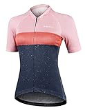 INBIKE Fahrradtrikot Rennrad Trikot Radtrikot mit DREI großen Rückentaschen Damen Slim Fit atmungsaktiv schnelltrockend feuchtigkeitsaufnahm Rosa XS