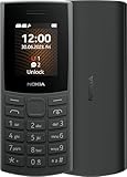 Nokia 105 4G Edition (2023) Dual-SIM-Handy, 1,8 Zoll Display, 1450 mAh Akku, 48 MB RAM, 128 MB ROM, erweiterbarer Speicher, 3,5 mm Kopfhöreranschluss, FM-Radio, Farbe:
