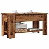 Gecheer Couchtisch Altholz-Optik 101x49x52 cm Holzwerkstoff, Beistelltisch Wohnzimmertisch Kaffeetisch Sofatisch Teetisch Tisch Wohnzimmer