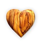 Stilux Herz Handschmeichler aus sehr schön gemasertem Olivenholz 7 cm | Glücksbringer Deko Holzherz Hochzeit Jubiläum Valentinstag | Weihnachtsdeko Hochzeitsdeko