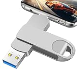 LZKNZT USB C Stick 512GB USB Stick C Metall USB Stick 512GB OTG Dual 2-in-1 Speicherstick Wasserdicht Typ-A & Typ-C für PC/Laptop/Tablet/Android Typ-C Handy