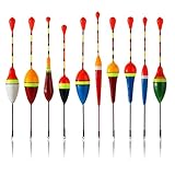 Giantree 10 Stück Schwimmer Angeln, Angelposen Set Posen Angeln Angelposen Bobbers Angeln Forellen Posen Angelstopfen Angelzubehör und Schwimmerset für Unterschiedlich Fischarten