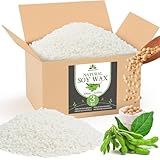Sojawachs für Kerzen 3KG, Premium Kerzenwachs zum Gießen & Kerzenherstellung, 100% Natürliches Sojawachs für Kerzen
