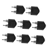 LIFKICH 8 Stück Klinke Auf 2 Cinch Stecker Y Splitter Adapter Stereo Audio Kabel Für Lautsprecher HiFi Anlagen Und Fernseher Ideal Für Musikübertragung Und Heimkino Systeme
