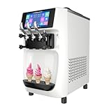 GSE Eismaschine Gastronomie 32L/Std. vorkühlend 2400W Speiseeisbereiter 12L Edelstahl Behälter Softeismaschine selbstkühlend Eiscreme Maschine mit Kompressor Eisbereiter für zuhause Eisdiele Gastro