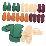 LALADEFIEE 12 Paare Einweg Pedicure Slipper aus Langlebigem EVA Leichte Bequeme Maniküre Reiseschuhe Vielseitig Einsetzbar für Spa Hotel und Fußpflege Zufälliger Stil