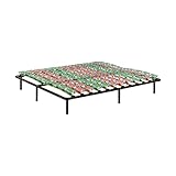i-flair Metallbett Tellerlattenrost 180x200 cm auf Füßen, Gästebett Ergo IF57 mit Tellerfedern und Stauraum - für alle Matratzen und Betten geeignet