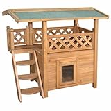 Kerbl Katzenhaus Lodge, 77 x 50 x 73 cm, 82790, Holz/Braun