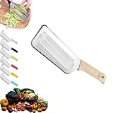 Doppelklingen-Julienne-Schneider, Edelstahl Doppelklingen-Julienne-Schneider, scharfe Klingen, multifunktionaler Gemüseschneider, leicht zu reinigen (Weiß)