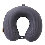 AZHKJKZH Nackenhörnchen Erwachsene Reisekissen Aus Memory-Schaum, Reise-Nackenkissen, Kopf-Nacken-Stütze, Flugzeugkissen Reise Gadgets(Dark Gray)