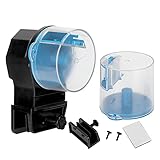 Automatischer Fischfuttermittel für Aquarium Trockenkörniger Flockenfutter einzigartiger Designspender für Geflügelfuttermittel Blau intelligente Fütterungsmaschine mit (Blue)