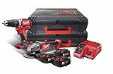 Milwaukee 4933459041 Werkzeugset M18blpd-0 + m18cag125x-0 + 3 x m18b5