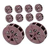 Abaodam 10 Stück Teiliges Künstliche Rotierende Wasserräder Realistische Miniatur Deko für Garten Teich Aquarium und Innenräume Langlebige Braune Wasserfall Dekoration für Feng Shui und