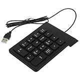 Hemobllo Numerische Tastatur Digital Verdrahtet USB Nummernblock Zahlenpadetastatur Nummernblock Für Laptop Zahlen -Tastatur Mechanisch Kabeltastatur Number Pad USB Plastik Schwarz
