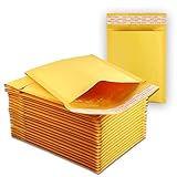 Luftpolster-Versandtaschen, Kraftpapier, Größe #0, selbstklebend, Versandmaterial, Verpackungsmaterial, Umschläge, 15,2 x 25,4 cm, EcoSwift