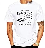 Kiteboarding Kitesurfing Short Sleeved T Shirt Adult Unique Tees Shirtfor Team White Hemden(Large)
