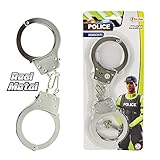 TOI-Toys Kinder Handschellen Police Polizeihandschellen, Spielzeughandschellen aus Metall ca. 28 cm
