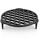 BBQ-Toro Gusseisen Stapelrost | Einsatz für Dutch Oven,Ø 22 cm, rund | für 4,5 QT Dutch Oven | Dutch Oven Erhöhung, Dutch Oven Stapelrost | Gusseisenrost, Grillrost, Ofenrost, Gussrost