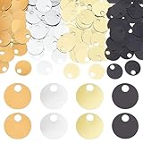 PH PandaHall 400pcs 20mm flache runde Pailletten Paillettes 4 Farben große Pailletten Schillernde Spangles Pailletten Schillernde Kreis Pünktchen für Kunsthandwerk Kunstschmuck Nähen Stickerei