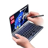 8-Zoll 2-in-1 Mini-Laptop mit QWERTZ-Tastatur, drehbarem HD-Touchscreen & Stiftunterstützung, Windows 11 Pro, N150, 12GB RAM, 1TB SSD, Wi-Fi 6, BT 5.2, HDMI, Typ-C, 2MP Kamera