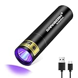 DARKBEAM UV Taschenlampe uv Lampe 395nm Licht Wiederaufladbar, Woodsche Lampe Schwarzlichtlampe USB Klein LED Schwarzlicht Taschenlampe Mini für uv Resin, Nägel, Heimtierurindetektoren