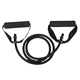 Milisten 1 Stück Widerstandsbänder mit Griffen Elastische Fitness Tubes für Yoga und Krafttraining Tragbar und Vielseitig Einsetzbar für Fitnesslevel und Altersgruppen