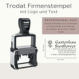 Trodat Firmenstempel mit Logo und Text – Professional 5203 – Personalisierter Stempel zum Bestellen mit bis zu 6 Zeilen, Abdruck 49x28 mm