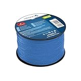 HÖGERT TECHNIK - Mauerschnur, Bauschnur, Pflasterschnur, Nivellierschnur, reißfest und belastbar, 50 Meter lang, Ø 1,5 mm, Leicht sichtbare blaue Farbe