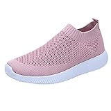 Laquieio Golfschuhe für Damen, ohne Schnürsenkel, leicht, Trekking, Wandern, Wandern, bequeme Sportschuhe für Damen, Pink, 42 EU