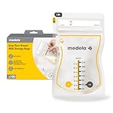 Medela Easy Pour Einweg-Muttermilchbeutel 210 ml – Auslaufsicheres Design mit Milchschutz – BPA-freie Aufbewahrungsbeutel – 50er Pack