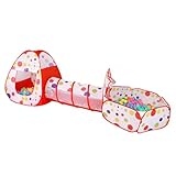 Kinderspielzelt drinnen, Kinderspieltunnel,Multifunktionales Kleinkind-Spielzelt Indoor Outdoor Spielhaus - Vielseitiges Spielzelt mit Kriechtunnel, Ballgrubenzelt für das Spielzimmer und das Wohnzimm
