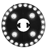 SANON Sonnenschirm Beleuchtung, 3 Stufige Helligkeit LED Sonnenschirmlampe, Batteriebetriebene Tischschirme Camping Pole Licht für Garten Veranda Terrasse Innengebrauch