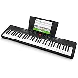 Alesis Melody 61 Keyboard Piano für Einsteiger mit 61 Tasten, Lautsprechern, Tablet-/Notenablage, 300 Sounds und Musiklektionen
