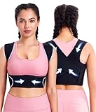 Junlan Rücken Geradehalter Haltungskorrektur Rücken Damen und Herren, Verstellbare Back Posture Corrector, Haltungstrainer für Rückenstütze und Rückenschmerzen Lindern
