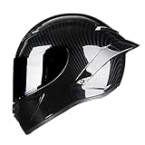 Woljay Vollgesicht Integralhelm Motorradhelm Unisex-Adult Offroad Moto Street Bike ATV Helme Glas Schwarz DOT Approved (Smoke,M)