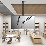 Verstellbare TV-Deckenhalterung, 360° drehbar, neig- und schwenkbar, passend für 66-152 cm (26-60 Zoll) große Fernseher, unterstützt bis zu 50 kg