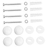 WOONEKY 2 Sätze Teiliges Wc befestigungsset Toilettenschrauben und Dekorative Muttern aus Robustem Material Einfache Montage Hohe Stabilität Geeignet für Toilettensitzbefestigung