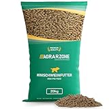 Agrarzone Minischweinfutter Pellets 20 kg - Schweinefutter für Minischweine, Zwergschweine & Teacup - 100% Gentechnikfrei & Mehrfach gereinigt