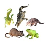 IMIKEYA 5 Stück Tiermodell- dehnbares süße Figuren Tier zappelt Tierquetschspielzeug , die zusammendrücken Tierweiches Kinderspielzeug TPR