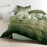 Soifox Bettwäsche 200x220 Grüne Wälder - Bettgarnitur Bettwäsche Sets Microfaser Bettbezug 200 x 220cm mit Kissenbezug Bügelfrei & Knitterfrei Modern Deckenbezug mit Reißverschluss