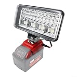 Arbeitsleuchte mit Clip für 18 V Lithium-Batterie, DC 12 V Steckdose, robust und zuverlässig (8 Zoll)
