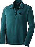 Reusch Fleeceshirt mit Zipper, wärmender Outdoor Pullover für Herren, Zip-Hoodie aus ultraleichtem Stoff, Funktionsshirt, Petrol, Gr. XL
